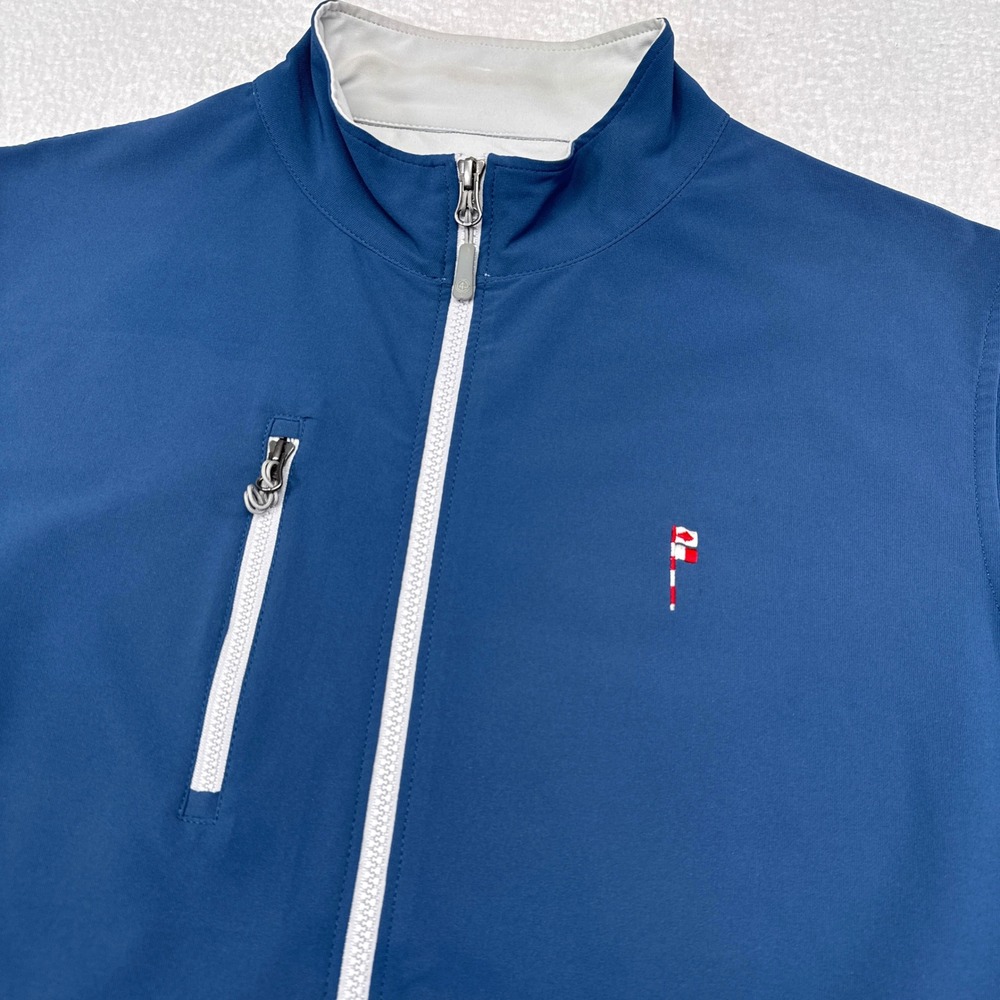 Friars Head Golf Club Peter Millar Vest Men Size XL Blue Full Zip Element 4 Wind - Picture 3 of 9